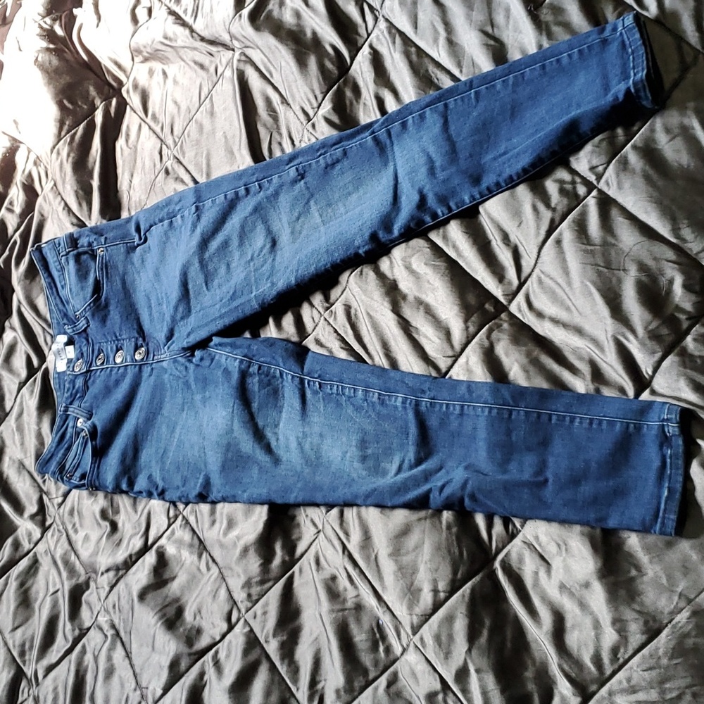 4 botton denim skinny jeans